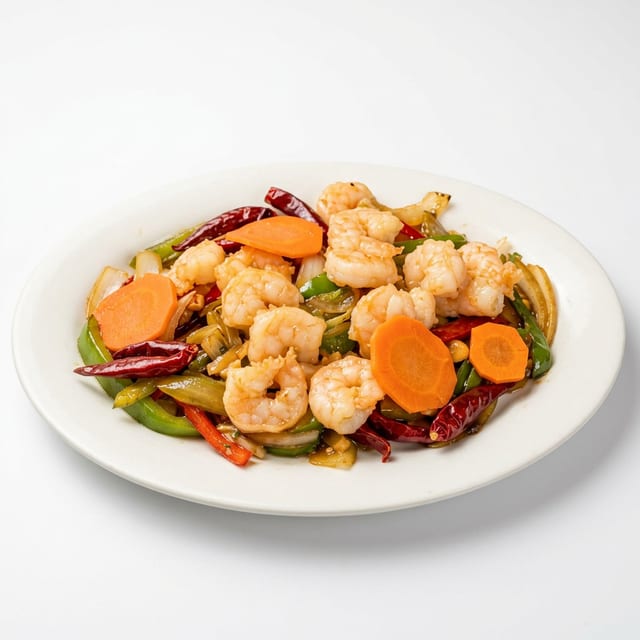 Sweet Vinegar Garlic Shrimp Platter.
